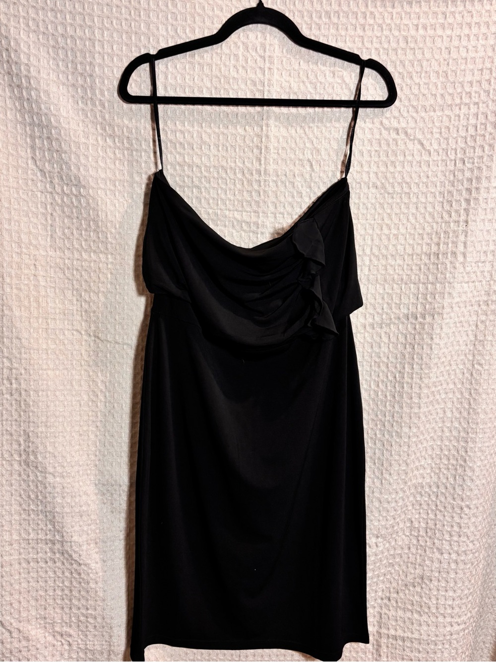 White House Black Market Black Cowl Neck Mini Dress